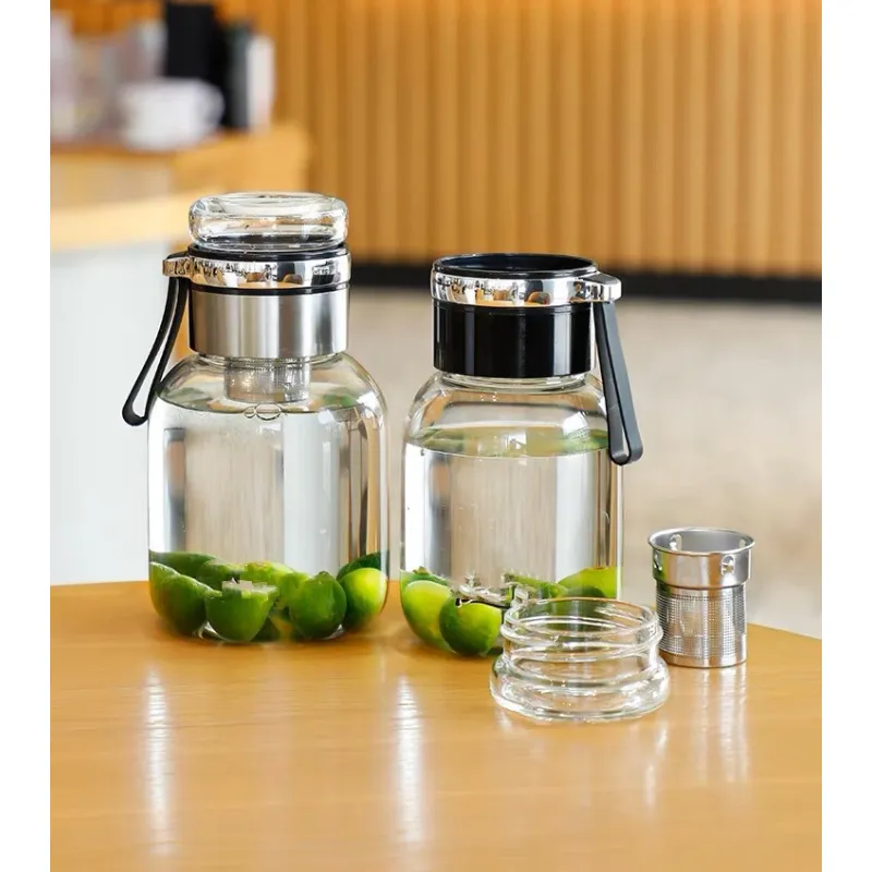 High Borosilicate Tea Separation Glass Portable Tea Cup