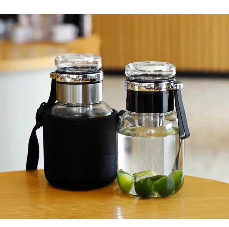 High Borosilicate Tea Separation Glass Portable Tea Cup