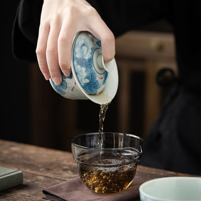 Imitation Blue And White Travel Tea Set Outdoor Quick Cup 02