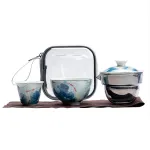 Imitation Blue And White Travel Tea Set Outdoor Quick Cup