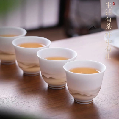 Mutton Fat Jade Kung Fu Tea Set Event Gift Souvenir 01