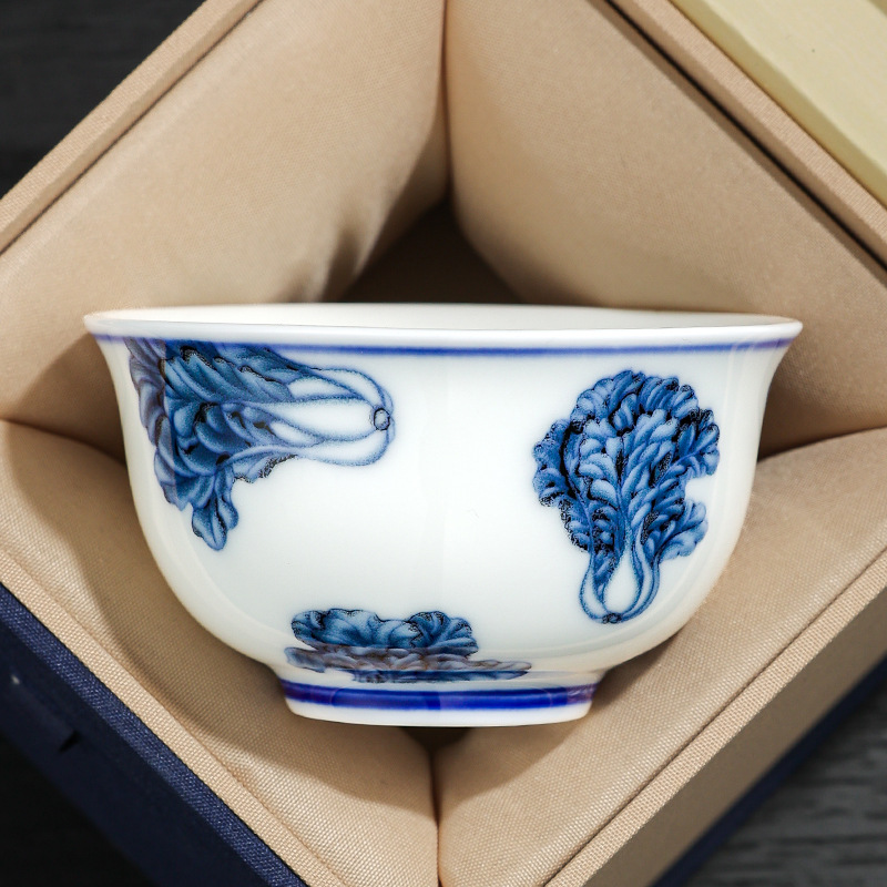 Blue And White Landscape Tea Cup Ceramic Kung Fu Tea Cup 10