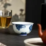 Blue And White Landscape Tea Cup Ceramic Kung Fu Tea Cup 10