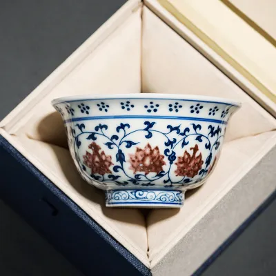 Blue And White Landscape Tea Cup Ceramic Kung Fu Tea Cup 11 01