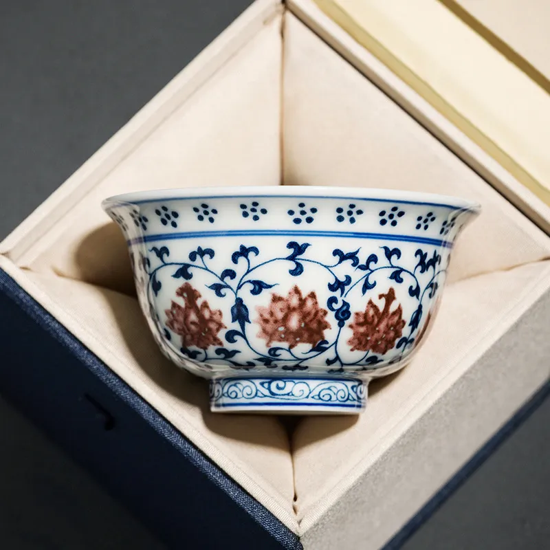 Blue And White Landscape Tea Cup Ceramic Kung Fu Tea Cup 11