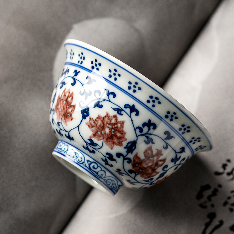Blue And White Landscape Tea Cup Ceramic Kung Fu Tea Cup 11