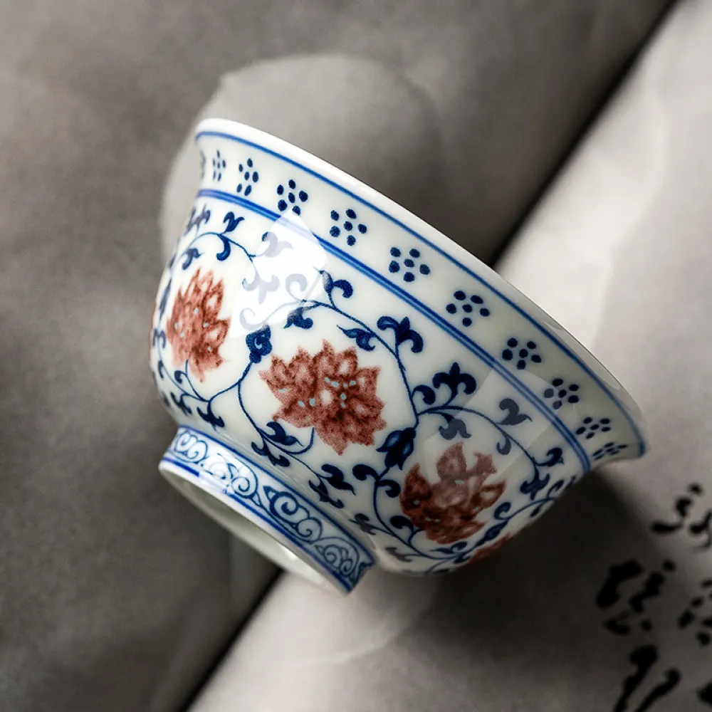 Blue And White Landscape Tea Cup Ceramic Kung Fu Tea Cup 11