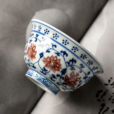 Blue And White Landscape Tea Cup Ceramic Kung Fu Tea Cup 11 02