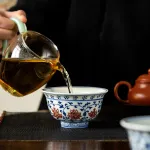 Blue And White Landscape Tea Cup Ceramic Kung Fu Tea Cup 11