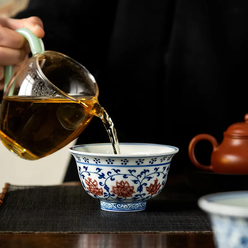 Blue And White Landscape Tea Cup Ceramic Kung Fu Tea Cup 11