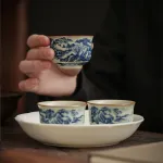 Blue And White Landscape Tea Cup Ceramic Kung Fu Tea Cup 13