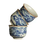 Blue And White Landscape Tea Cup Ceramic Kung Fu Tea Cup 13