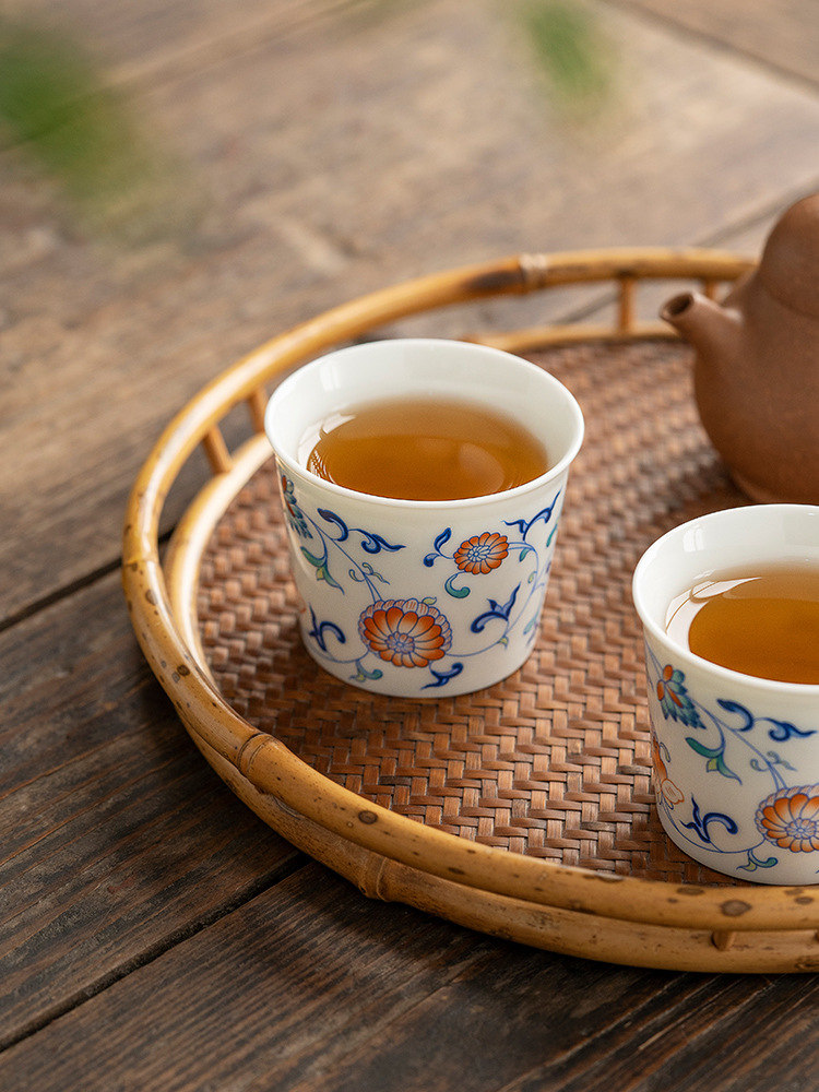 Blue And White Landscape Tea Cup Ceramic Kung Fu Tea Cup 14