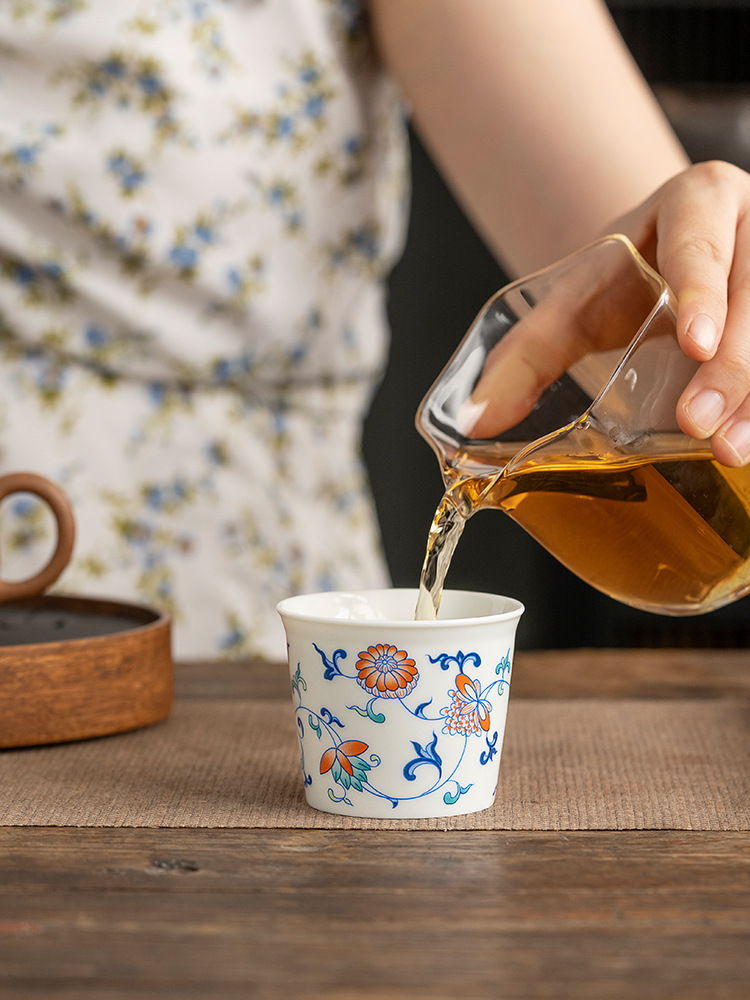 Blue And White Landscape Tea Cup Ceramic Kung Fu Tea Cup 14