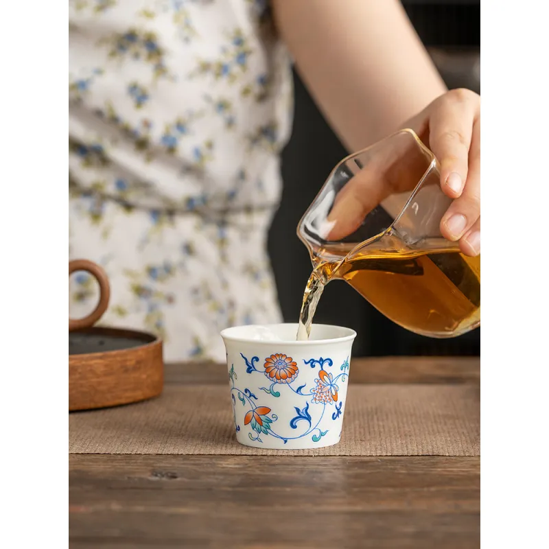 Blue And White Landscape Tea Cup Ceramic Kung Fu Tea Cup 14