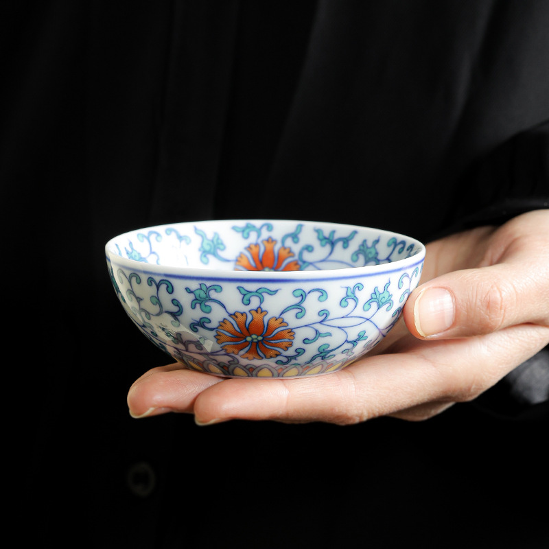 Blue And White Landscape Tea Cup Ceramic Kung Fu Tea Cup 15