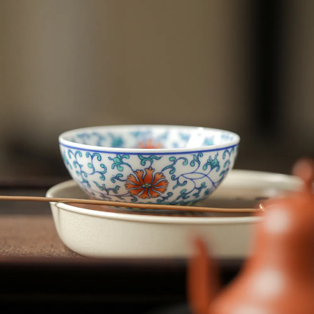 Blue And White Landscape Tea Cup Ceramic Kung Fu Tea Cup 15