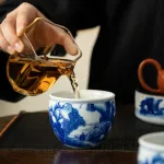 Blue And White Landscape Tea Cup Ceramic Kung Fu Tea Cup 18
