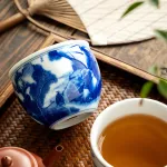 Blue And White Landscape Tea Cup Ceramic Kung Fu Tea Cup 18
