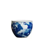Blue And White Landscape Tea Cup Ceramic Kung Fu Tea Cup 18