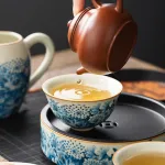 Blue And White Landscape Tea Cup Ceramic Kung Fu Tea Cup 19