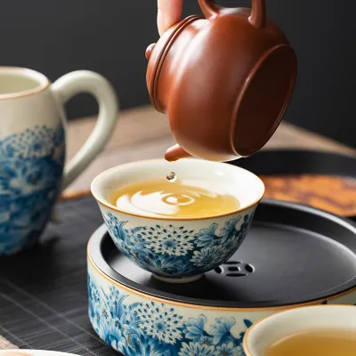Blue And White Landscape Tea Cup Ceramic Kung Fu Tea Cup 19 02