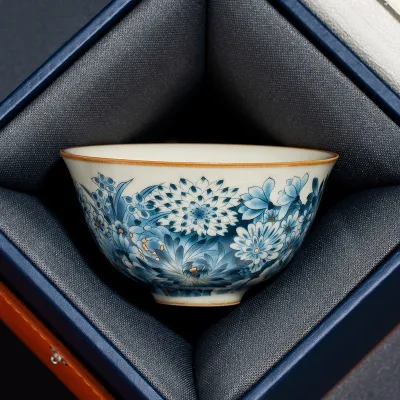 Blue And White Landscape Tea Cup Ceramic Kung Fu Tea Cup 19 01