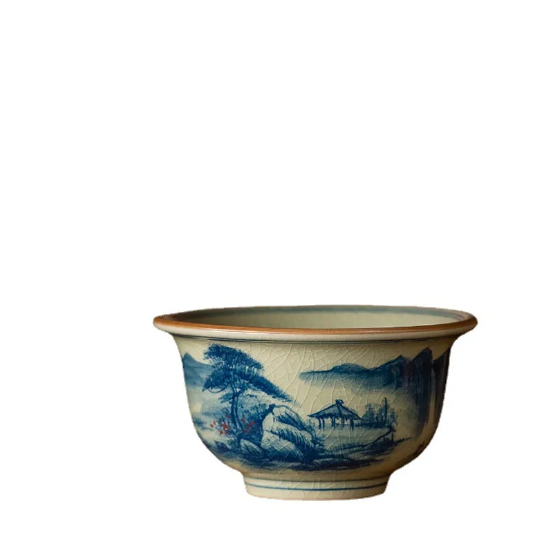 Blue And White Landscape Tea Cup Ceramic Kung Fu Tea Cup 1