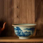 Blue And White Landscape Tea Cup Ceramic Kung Fu Tea Cup 1