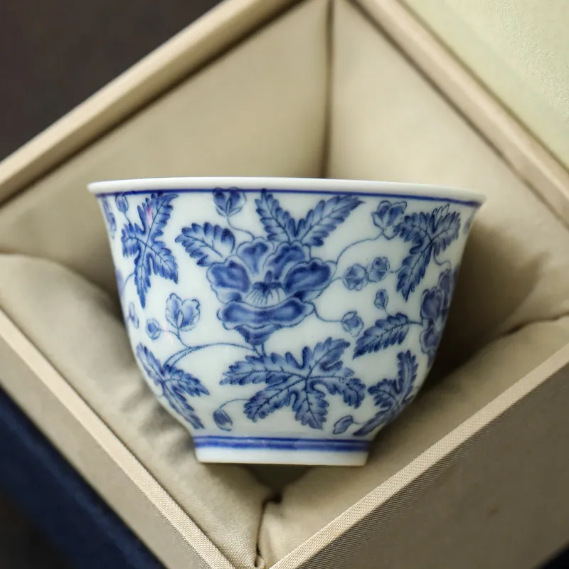 Blue And White Landscape Tea Cup Ceramic Kung Fu Tea Cup 20