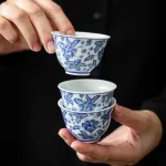Blue And White Landscape Tea Cup Ceramic Kung Fu Tea Cup 20