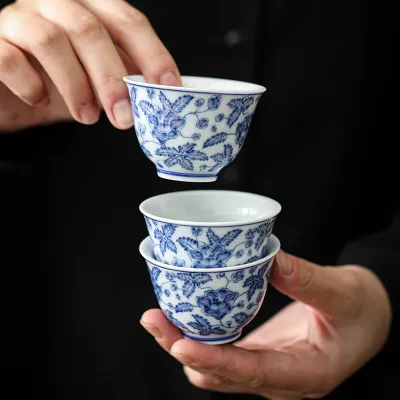 Blue And White Landscape Tea Cup Ceramic Kung Fu Tea Cup 20 02