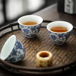 Blue And White Landscape Tea Cup Ceramic Kung Fu Tea Cup 20