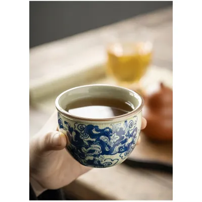 Blue And White Landscape Tea Cup Ceramic Kung Fu Tea Cup 21 02
