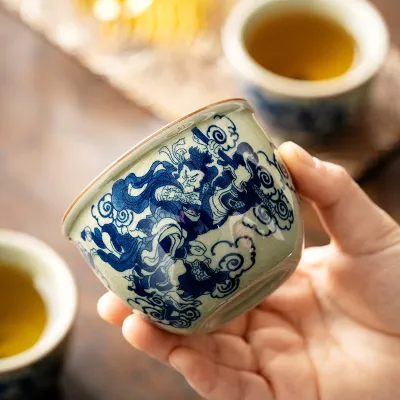 Blue And White Landscape Tea Cup Ceramic Kung Fu Tea Cup 21 01