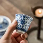 Blue And White Landscape Tea Cup Ceramic Kung Fu Tea Cup 23