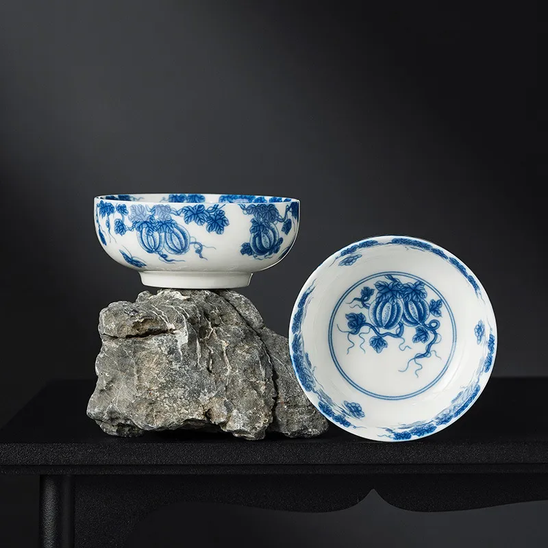 Blue And White Landscape Tea Cup Ceramic Kung Fu Tea Cup 24
