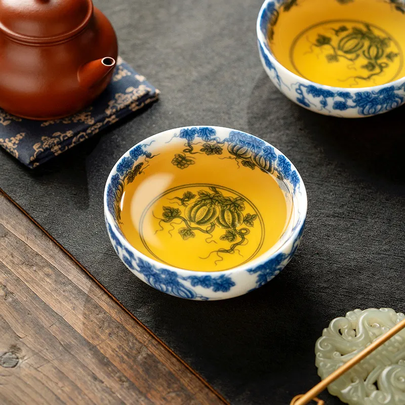 Blue And White Landscape Tea Cup Ceramic Kung Fu Tea Cup 24