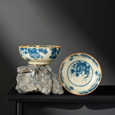 Blue And White Landscape Tea Cup Ceramic Kung Fu Tea Cup 25 01