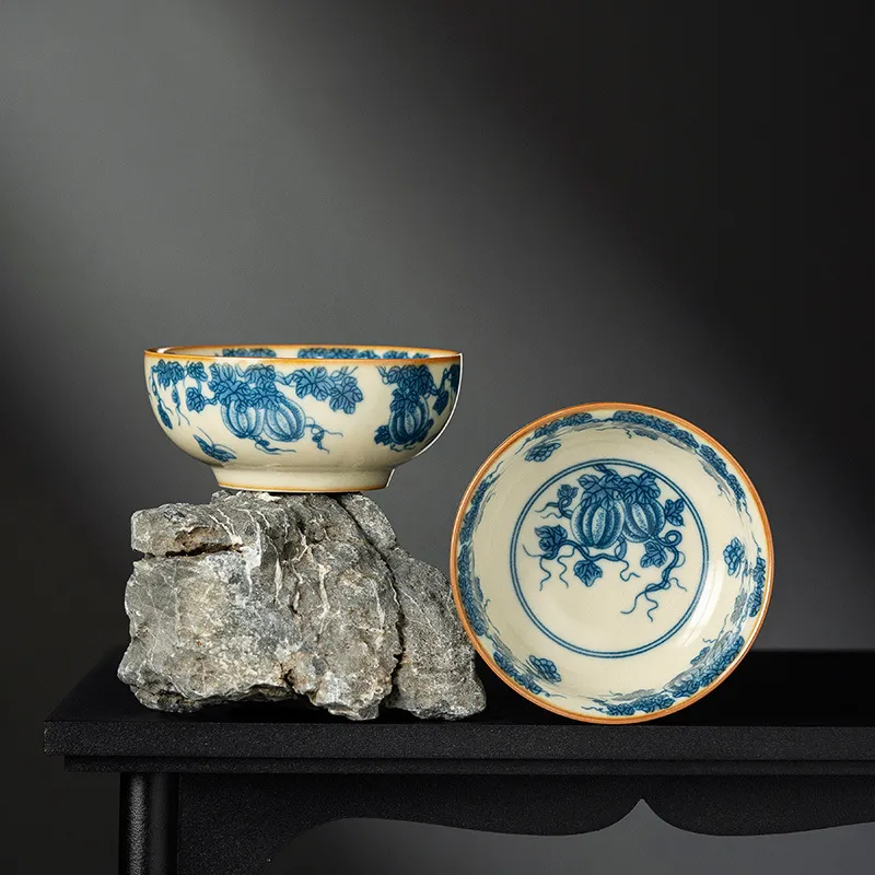 Blue And White Landscape Tea Cup Ceramic Kung Fu Tea Cup 25