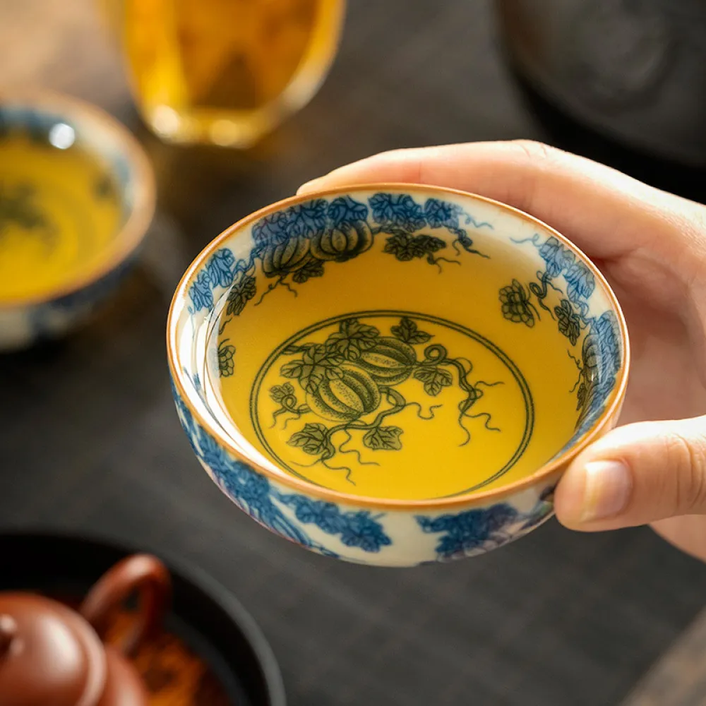 Blue And White Landscape Tea Cup Ceramic Kung Fu Tea Cup 25