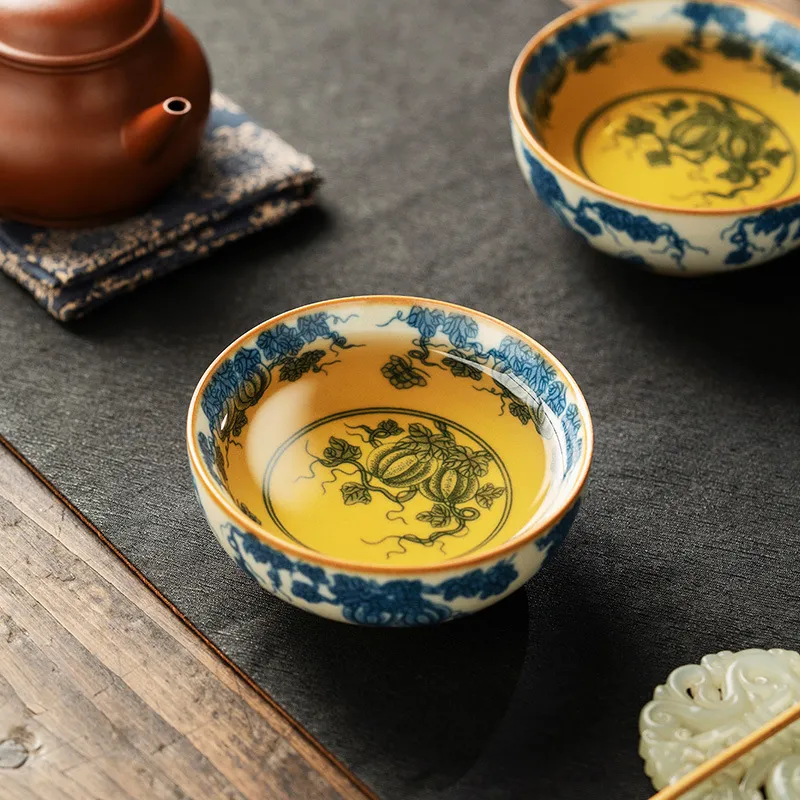 Blue And White Landscape Tea Cup Ceramic Kung Fu Tea Cup 25
