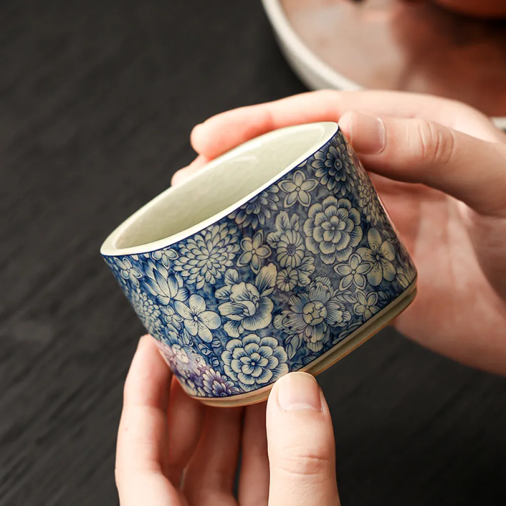 Blue And White Landscape Tea Cup Ceramic Kung Fu Tea Cup 26