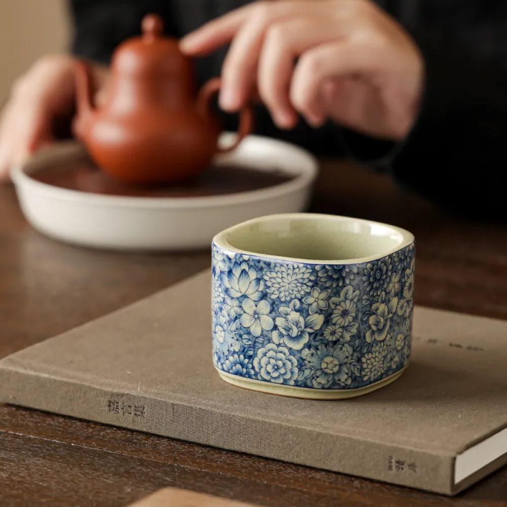 Blue And White Landscape Tea Cup Ceramic Kung Fu Tea Cup 26