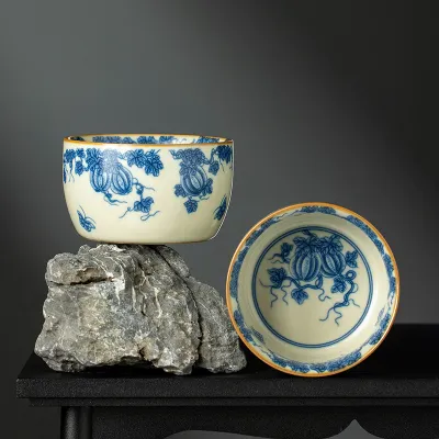 Blue And White Landscape Tea Cup Ceramic Kung Fu Tea Cup 27 02