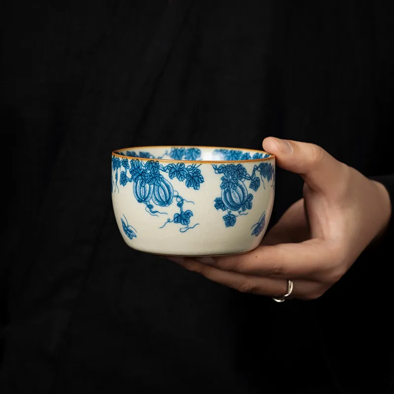 Blue And White Landscape Tea Cup Ceramic Kung Fu Tea Cup 27