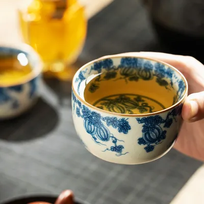 Blue And White Landscape Tea Cup Ceramic Kung Fu Tea Cup 27 01