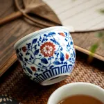 Blue And White Landscape Tea Cup Ceramic Kung Fu Tea Cup 3