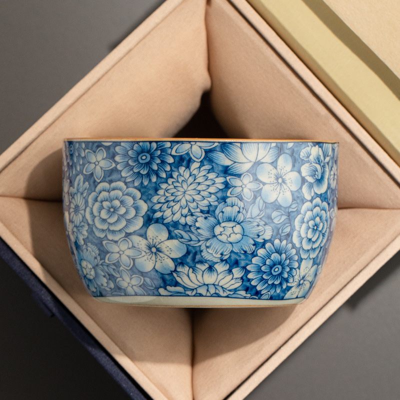 Blue And White Landscape Tea Cup Ceramic Kung Fu Tea Cup 5