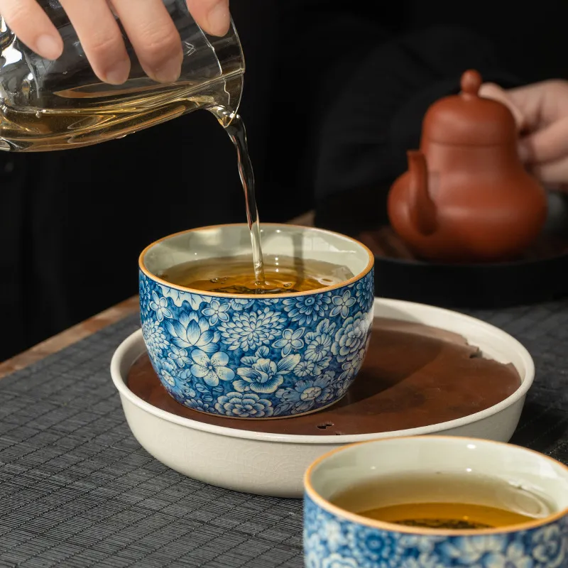 Blue And White Landscape Tea Cup Ceramic Kung Fu Tea Cup 5